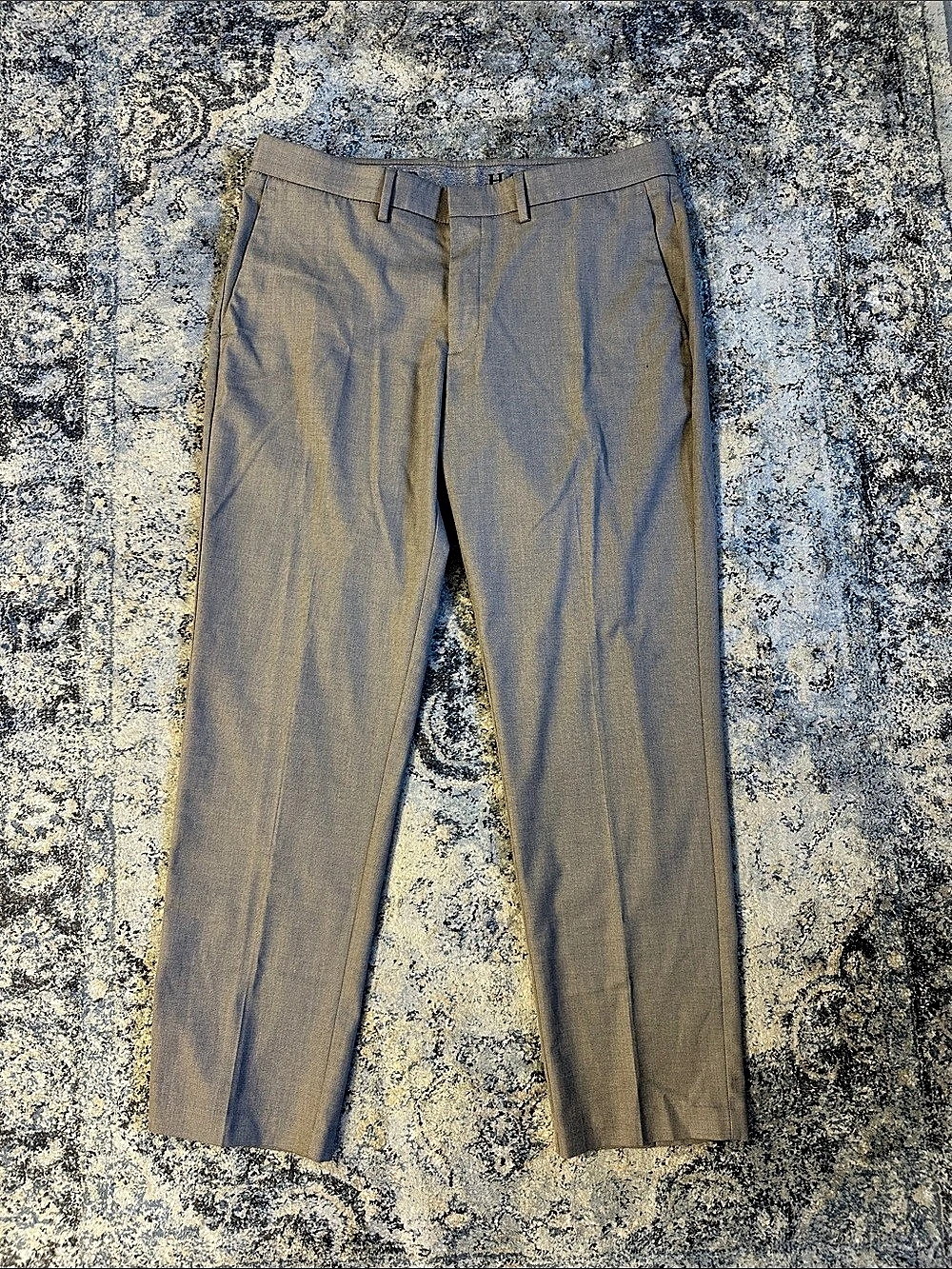 Haggar Men's Dress Pants Gray Beige Brown Waist 34 x 29